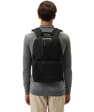 PIQUADRO BRIEF ECOLOGICA TECH Rucksack aus recyceltem Stoff mit USB-Platte, 15,6-Zoll-Laptophalter Schwarz - PC-Rucks&auml;cke - 5