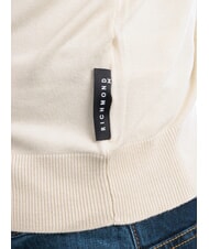 RICHMOND X LICONE Strickjacke mit V-Ausschnitt und Kn&ouml;pfen Knochenwei&szlig; - Herrenpullover - 5