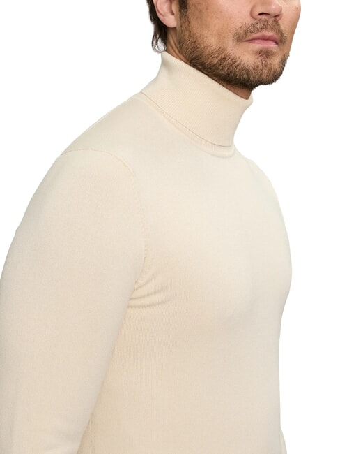 CUSMA Rollkragenpullover Knochenwei&szlig; - Herrenpullover