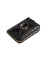THE BRIDGE AMELIA Mini-Geldb&ouml;rse aus Leder mit Rundum-Rei&szlig;verschluss Schwarzes Gold - Brieftaschen Damen - 4