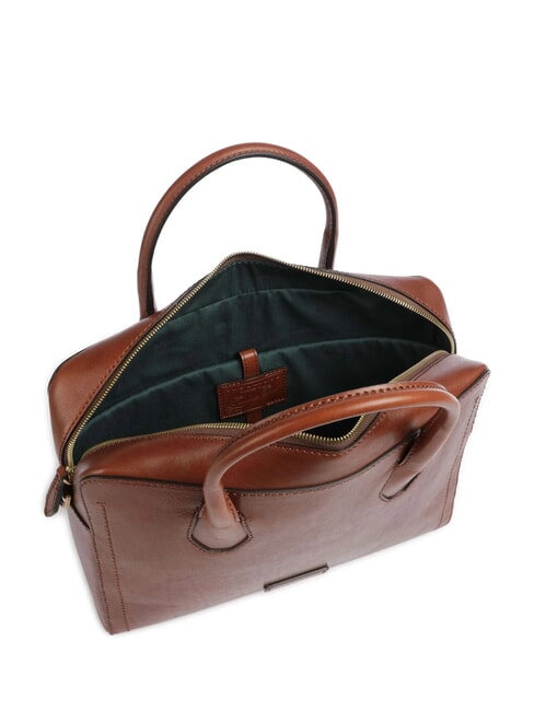 FIONA Aktentasche aus Leder f&uuml;r 14-Zoll-Laptop BRAUN - Arbeitstaschen