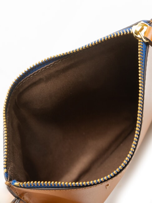 CHIARA Clutch aus Leder Cognac / Gold - Damentaschen
