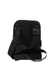 PIQUADRO WOODY Tasche aus Leder und Stoff Schwarz - Umh&auml;ngetaschen Herren - 3