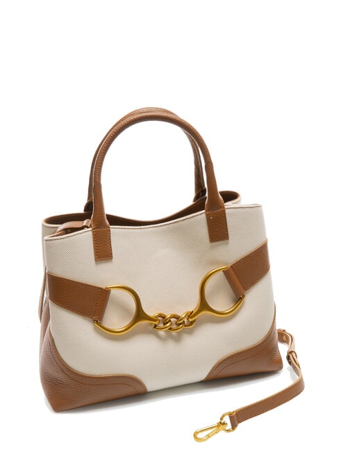 CECILIA Canvas-Handtasche mit Schultergurt LEDER - Damentaschen