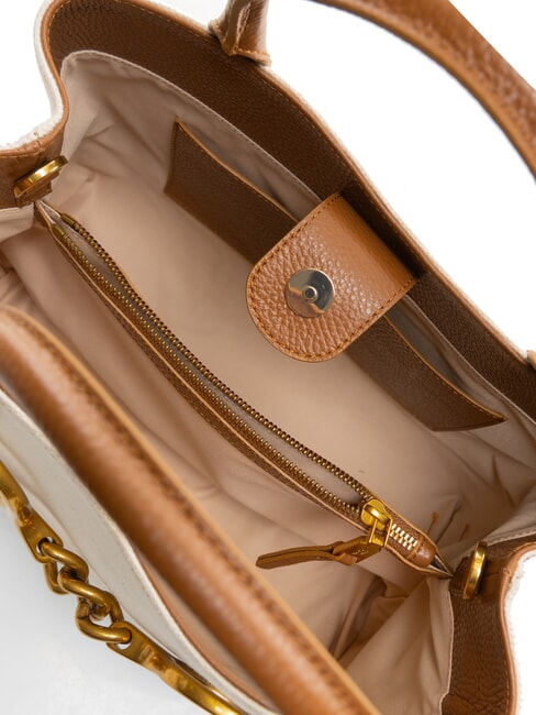 CECILIA Canvas-Handtasche mit Schultergurt LEDER - Damentaschen