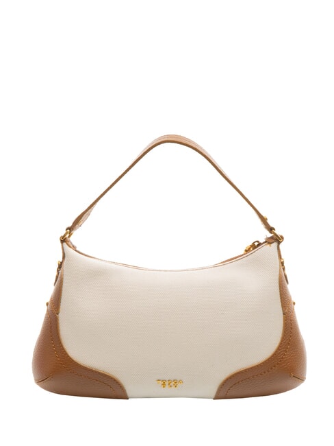 CECILIA Canvas-Umh&auml;ngetasche mit Schultergurt LEDER - Damentaschen