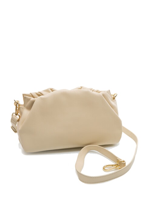 VITTORIA Mittlere Ledertasche mit Doppelfunktion Wei&szlig;es Elfenbein - Damentaschen