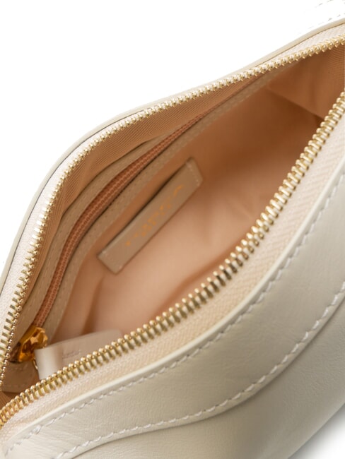 ANGIE Kleine Umh&auml;ngetasche aus Leder Wei&szlig;es Elfenbein - Damentaschen