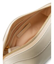 TOSCA BLU ANGIE Kleine Umh&auml;ngetasche aus Leder Wei&szlig;es Elfenbein - Damentaschen - 5