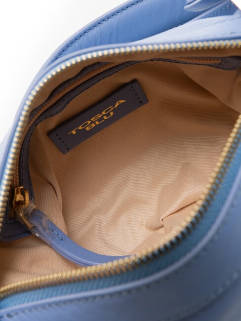 ANGIE Kleine Umh&auml;ngetasche aus Leder Himmelblau - Damentaschen