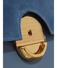 FURLA SFERA Umh&auml;ngetasche aus Leder mit Klappe Denim - Damentaschen - 3