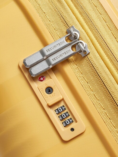 SECURITECH DUNE Mittelgro&szlig;er erweiterbarer Trolley Gelb - Harte Trolleys