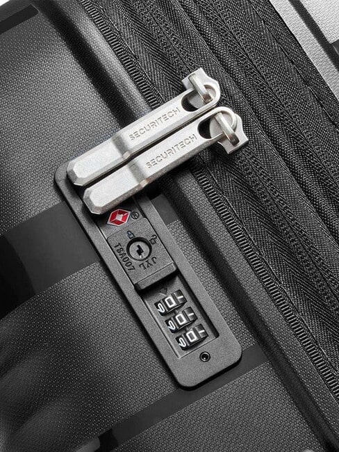 SECURITECH DUNE Mittelgro&szlig;er erweiterbarer Trolley Schwarz - Harte Trolleys