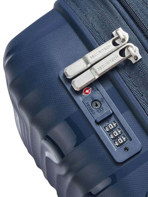 SECURITECH DUNE Set mit 3 Trolleys: Kabine, mittel, gro&szlig;, exp Blau - Trolleyset