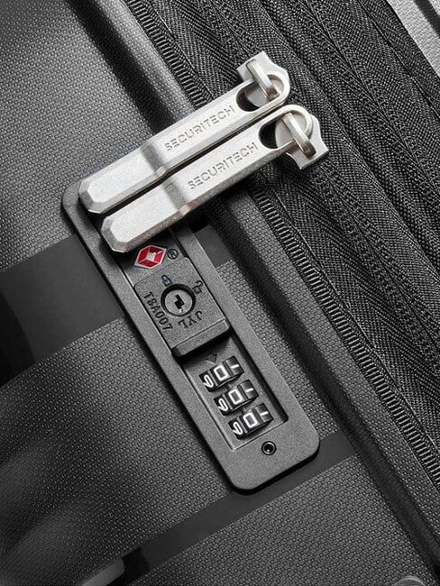 SECURITECH DUNE Gro&szlig;er erweiterbarer Trolley Schwarz - Harte Trolleys