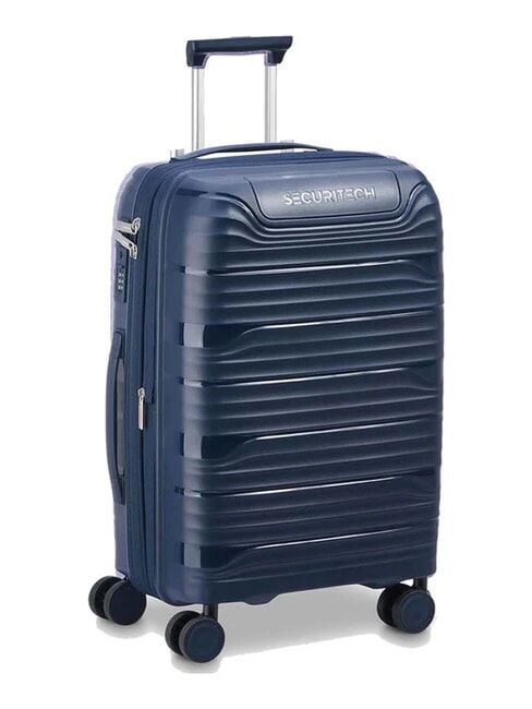 SECURITECH DUNE Gro&szlig;er erweiterbarer Trolley Blau - Harte Trolleys