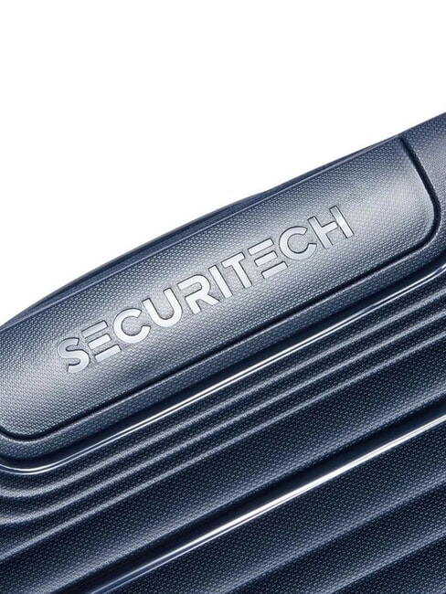 SECURITECH DUNE Gro&szlig;er erweiterbarer Trolley Blau - Harte Trolleys