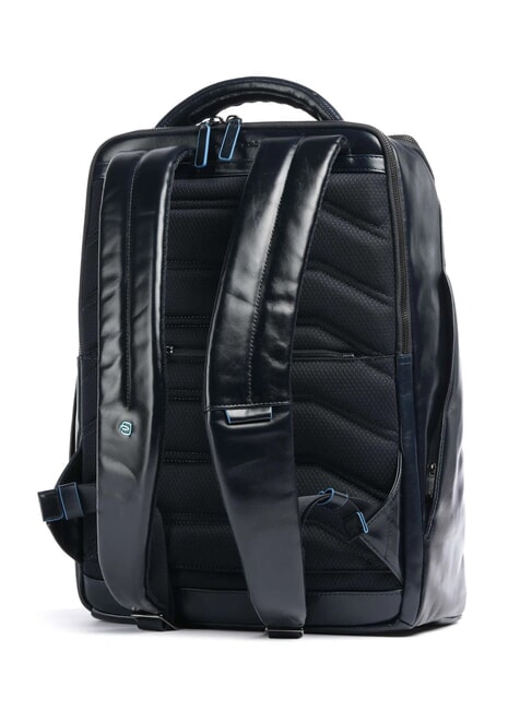 BLUE SQUARE Lederrucksack f&uuml;r 15,6-Zoll-Laptop Blau - PC-Rucks&auml;cke