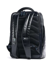 PIQUADRO BLUE SQUARE Lederrucksack f&uuml;r 15,6-Zoll-Laptop Blau - PC-Rucks&auml;cke - 2