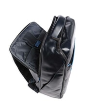 PIQUADRO BLUE SQUARE Lederrucksack f&uuml;r 15,6-Zoll-Laptop Blau - PC-Rucks&auml;cke - 4