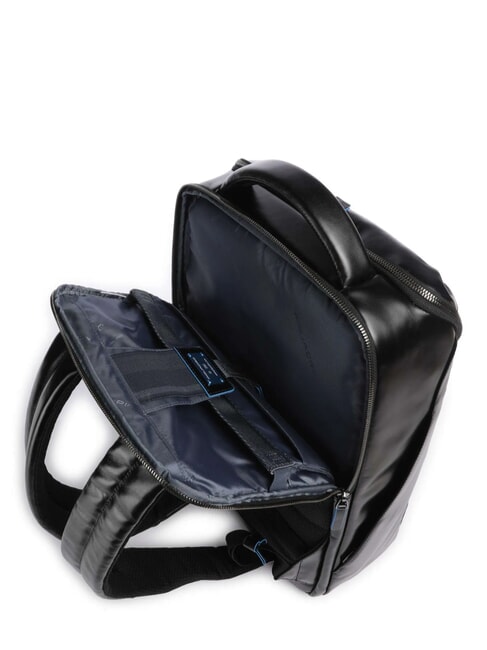 BLUE SQUARE Lederrucksack f&uuml;r 15,6-Zoll-Laptop Schwarz - PC-Rucks&auml;cke