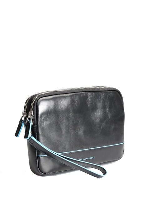 BLUE SQUARE Clutch aus Leder mit Manschette Schwarz - Umh&auml;ngetaschen Herren
