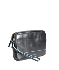 PIQUADRO BLUE SQUARE Clutch aus Leder mit Manschette - Umh&auml;ngetaschen Herren