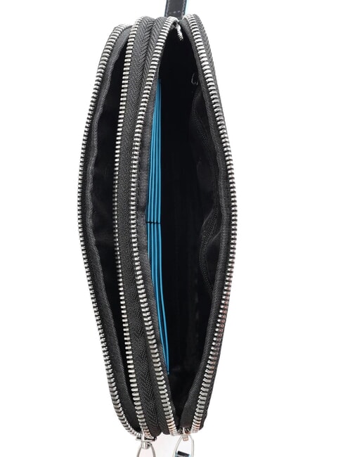 BLUE SQUARE Clutch aus Leder mit Manschette Schwarz - Umh&auml;ngetaschen Herren