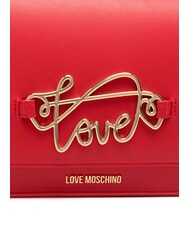 LOVE MOSCHINO CURSIVE LOGO Umh&auml;ngetasche ROT - Damentaschen - 3
