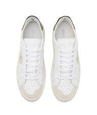 BLAUER STATEN Leder-Sneakers wei&szlig;/gr&uuml;n - Herrenschuhe - 3