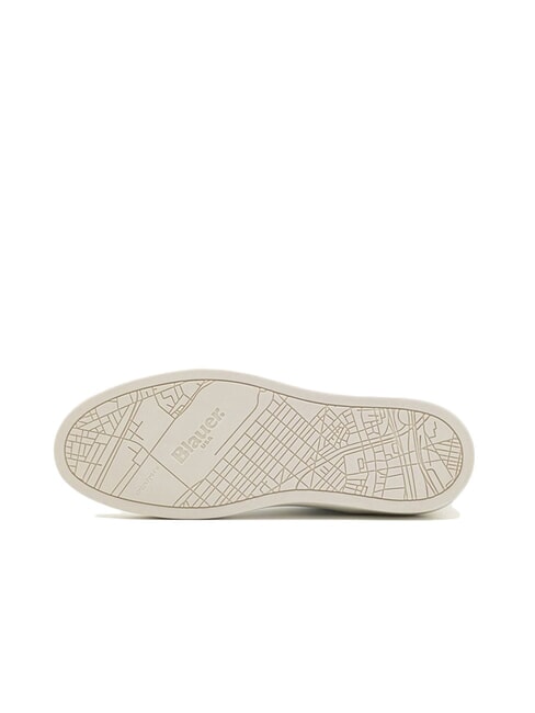 STATEN Leder-Sneakers wei&szlig;/gr&uuml;n - Herrenschuhe