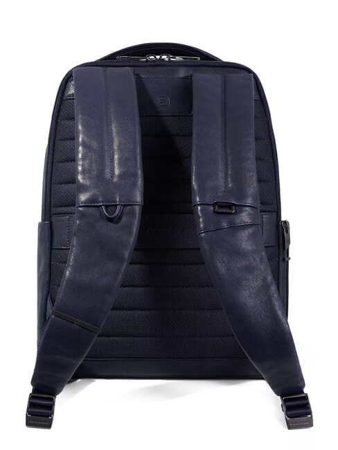 CARL 14-Zoll-PC-Rucksack aus Leder Blau - PC-Rucks&auml;cke