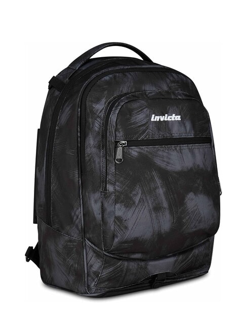 PLUG FANTASY Abnehmbarer Trolley-Rucksack, Laptop-Halterung geb&uuml;rstetes Schwarz - Rucks&auml;cke mit Trolleyfunktion