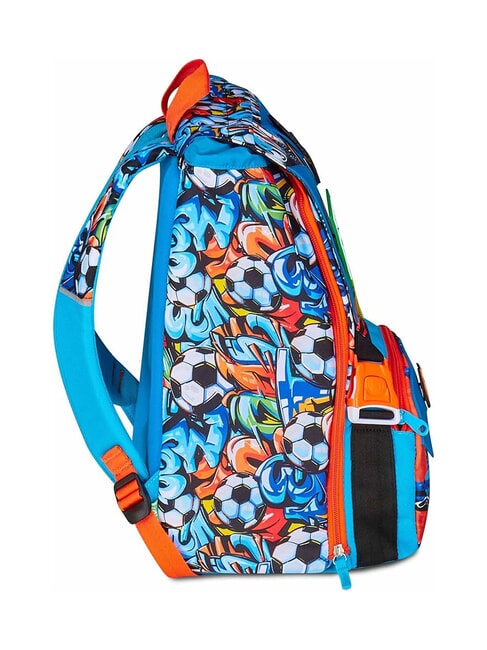 TINYPATCH BOY Erweiterbarer Rucksack mit Patch leuchtendes T&uuml;rkis - Rucks&auml;cke f&uuml;r Schule &amp; Freizeit