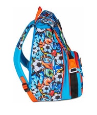 SJGANG TINYPATCH BOY Erweiterbarer Rucksack mit Patch leuchtendes T&uuml;rkis - Rucks&auml;cke f&uuml;r Schule &amp; Freizeit - 5