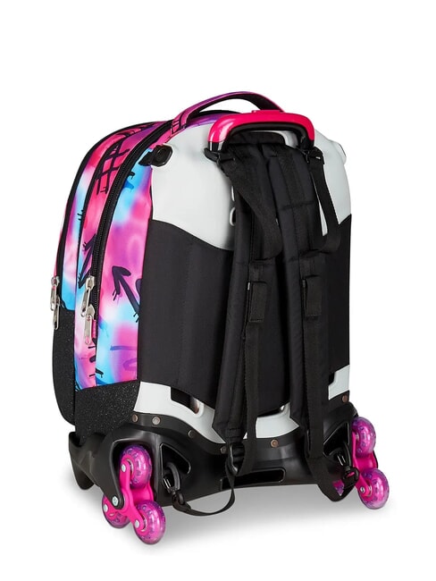 PAINT GIRL JACK 3WD Trolley 2 abnehmbare Rucks&auml;cke, 3 R&auml;der RHODAMINROT - Rucks&auml;cke mit Trolleyfunktion