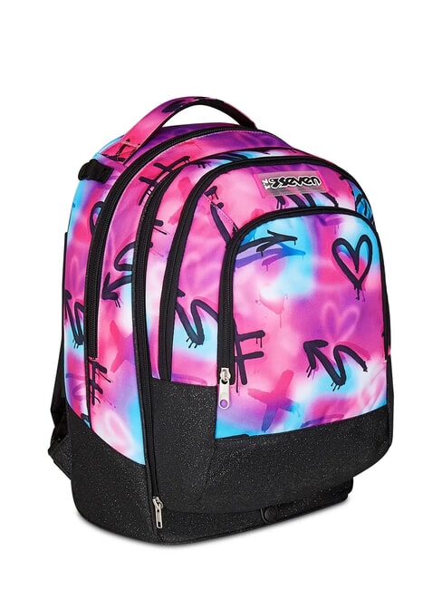 PAINT GIRL JACK 3WD Trolley 2 abnehmbare Rucks&auml;cke, 3 R&auml;der RHODAMINROT - Rucks&auml;cke mit Trolleyfunktion