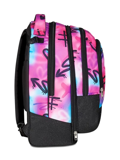 PAINT GIRL JACK 3WD Trolley 2 abnehmbare Rucks&auml;cke, 3 R&auml;der RHODAMINROT - Rucks&auml;cke mit Trolleyfunktion