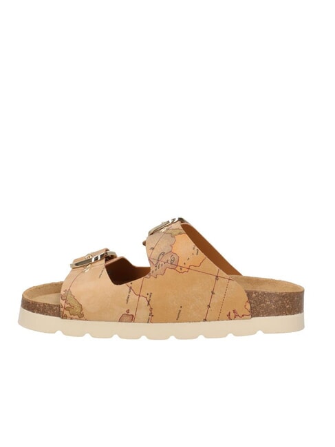 GEO CLASSIC Slipper mit 2 Schnallen NAT&Uuml;RLICH - Damenschuhe