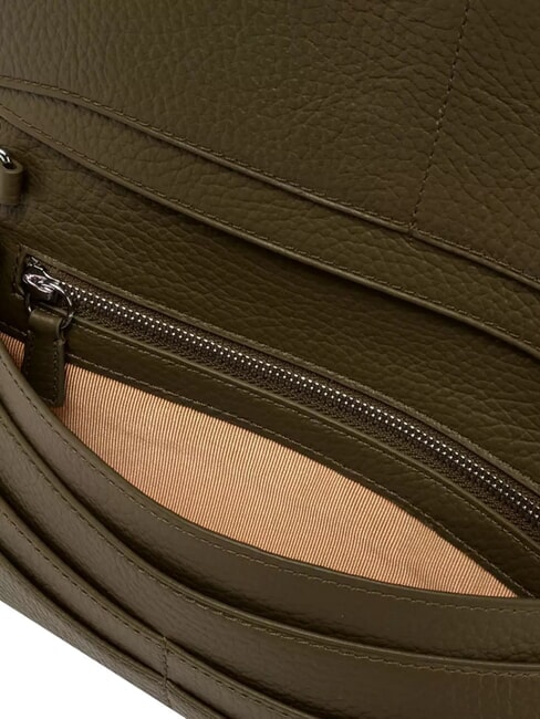 DEVA Umh&auml;ngetasche aus Leder mit &Uuml;berschlag bewegen - Damentaschen