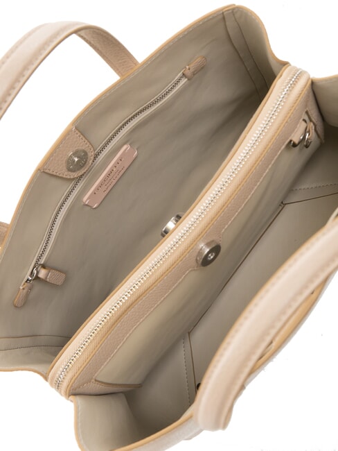 SWAP Tote Bag aus geh&auml;mmertem Leder Puderrosa - Damentaschen