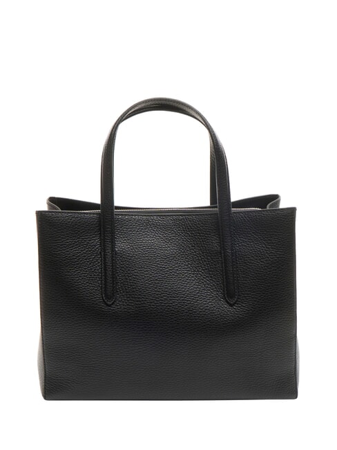 SWAP Tote Bag aus geh&auml;mmertem Leder Schwarz - Damentaschen