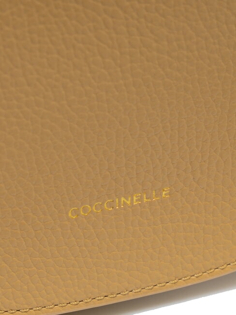 ALPHA Mini-Umh&auml;ngetasche aus geh&auml;mmertem Leder frisches Beige - Damentaschen