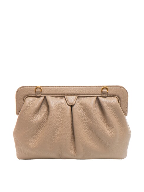 DILETTA SOFT Clutch aus geh&auml;mmertem Leder Puderrosa - Damentaschen