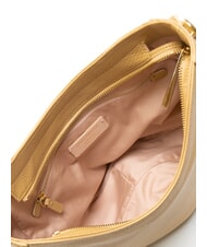 COCCINELLE ALPHA Schultertasche aus geh&auml;mmertem Leder frisches Beige - Damentaschen - 6