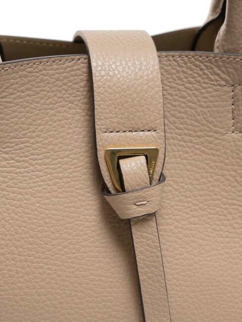 ALBA Tote Bag aus geh&auml;mmertem Leder Puderrosa - Damentaschen