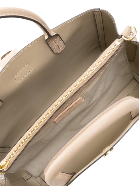 ALBA Tote Bag aus geh&auml;mmertem Leder Puderrosa - Damentaschen