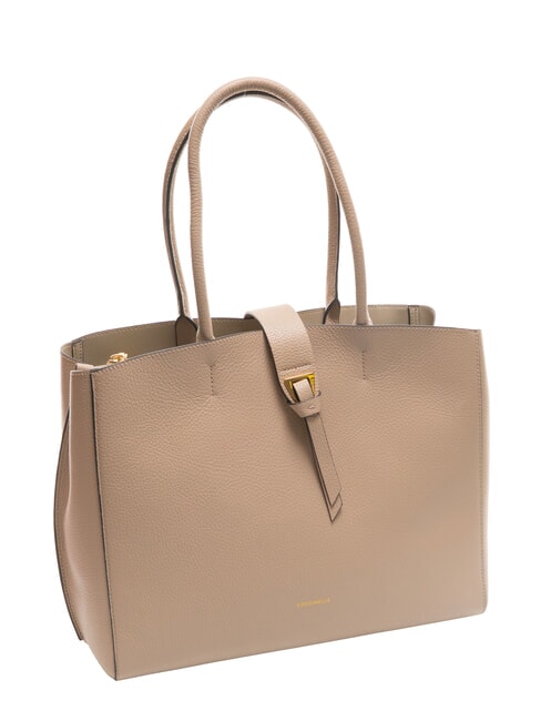 ALBA Schultertasche aus geh&auml;mmertem Leder Puderrosa - Damentaschen