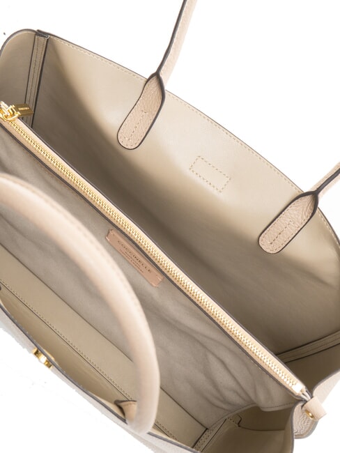 ALBA Schultertasche aus geh&auml;mmertem Leder Puderrosa - Damentaschen