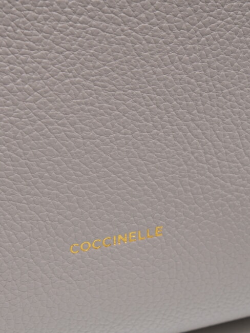 KLICHE Ledertasche mit Schultergurt hellgrau - Damentaschen